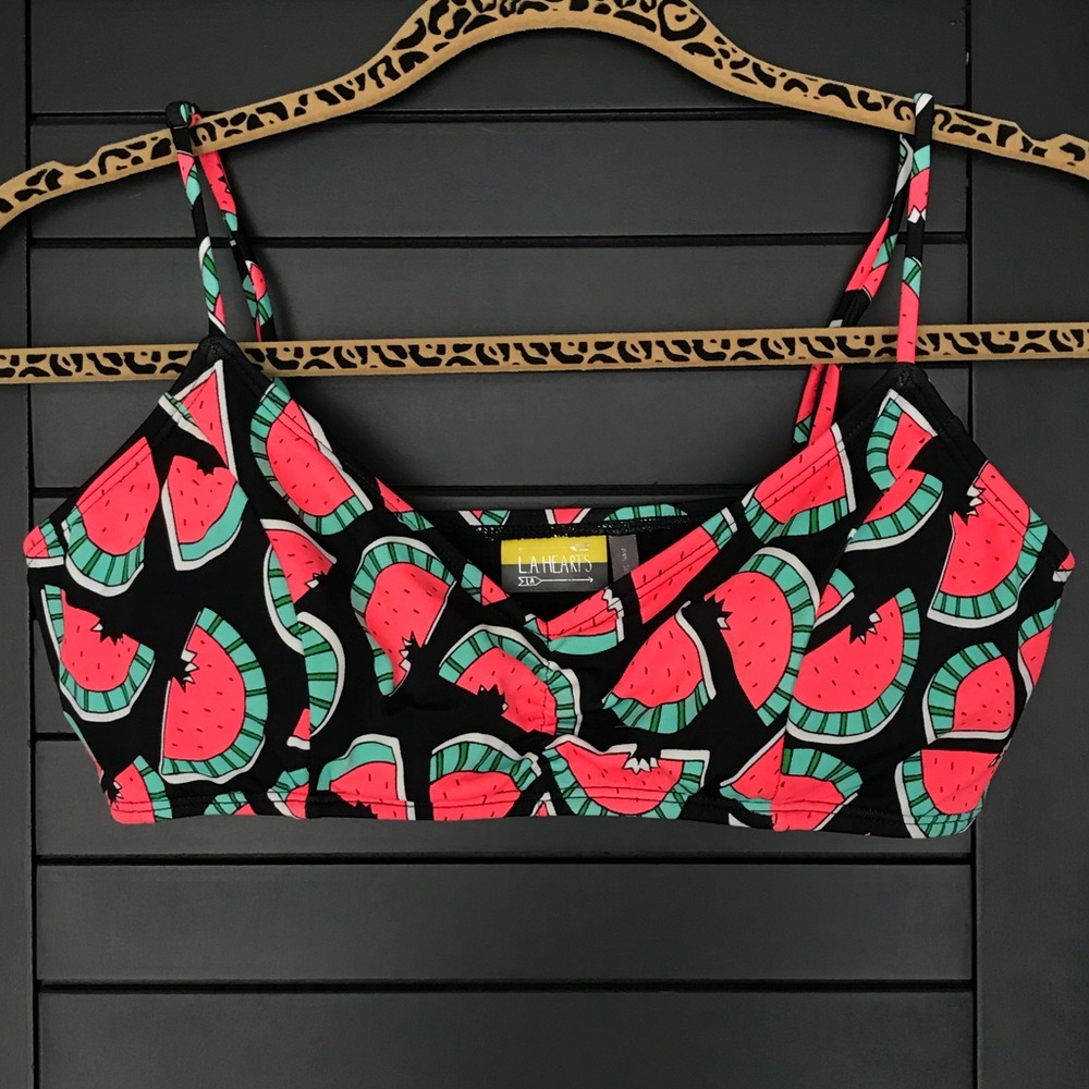 Watermelon LA Hearts Bikini Top 🍉